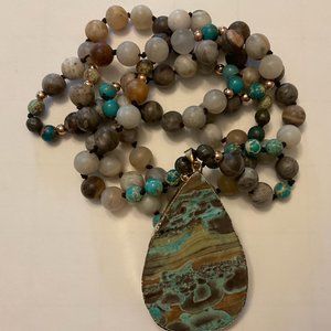 Mala Bead Necklace:  Spiritual Protection Anxiety Stress Relief